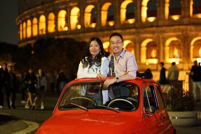 Explore Night Life in Rome with A Vintage Car Fiat 500 - Who Would Love This Tour?