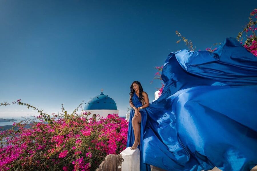 Flying dress Photoshoot in Santorini with Hotel Pickup - Is This Experience Worth It?