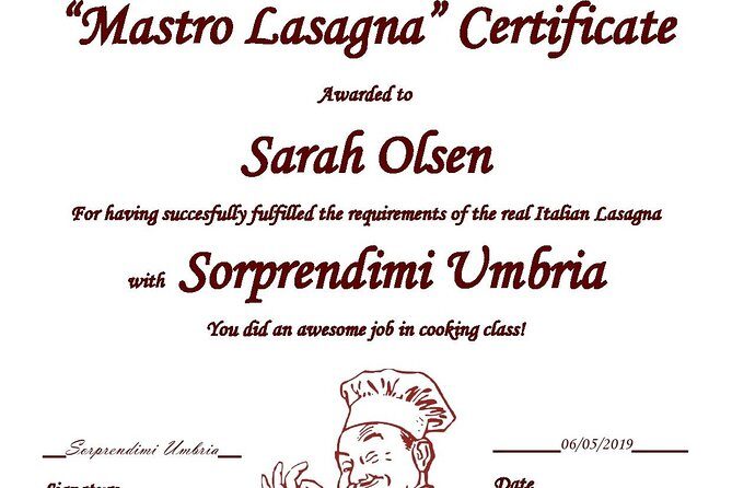 Fun Cooking Class, Let's Make Lasagna! - Umbria - The Sum Up