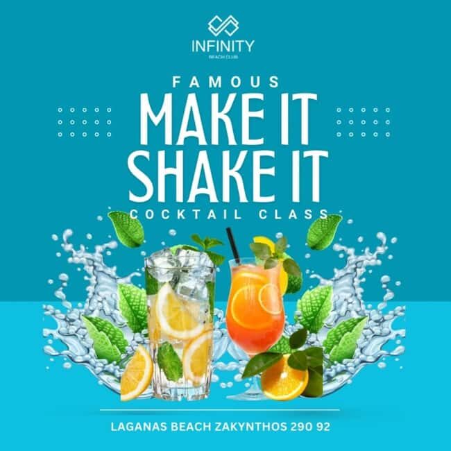 Laganas: Infinity Beach Club 'Make it Shake' Cocktail Class - What to Expect Step-by-Step