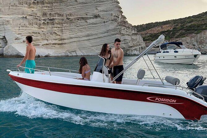 Milos Self Drive Private Boat - No License Required, APHRODITE II - Discovering Milos’ Hidden Gems