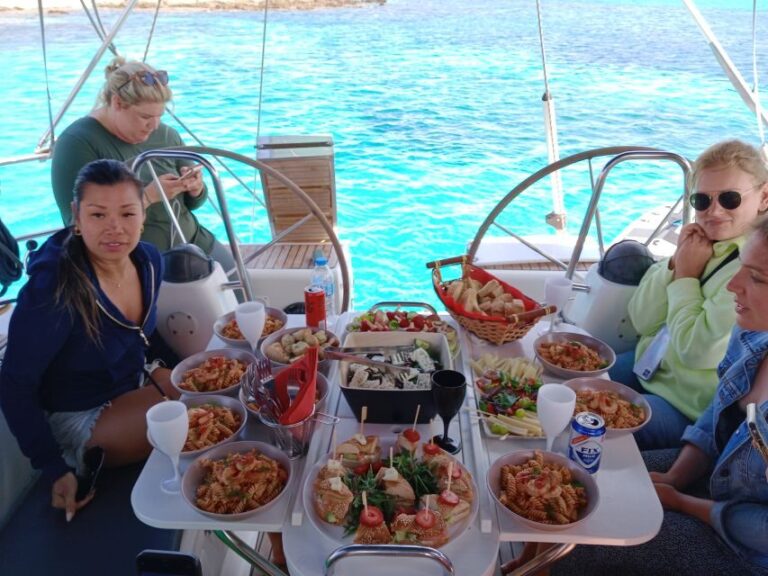 Mykonos: Delos and Rhenia Cruise with Swim and Greek Meal - The Details of the Experience