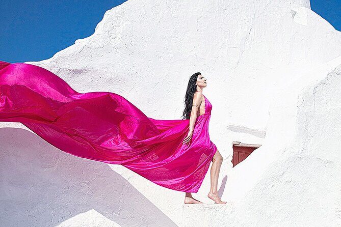 Mykonos Flying Dress High End Professional Photographer - Who Will Love This Experience?