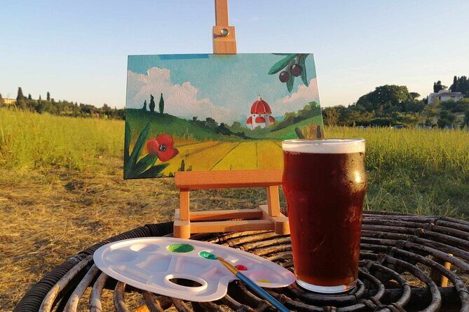 Paint And Drink Florentine Hills Art at La Birr'aia in Marignolle - The Itinerary: What to Expect