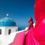 Professional Flying Dress Photoshoot In Santorini - The Photos and Delivery