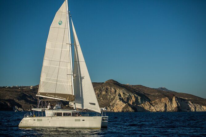 Santorini Caldera Gold Day Cruise with BBQ on board and Open Bar - FAQs