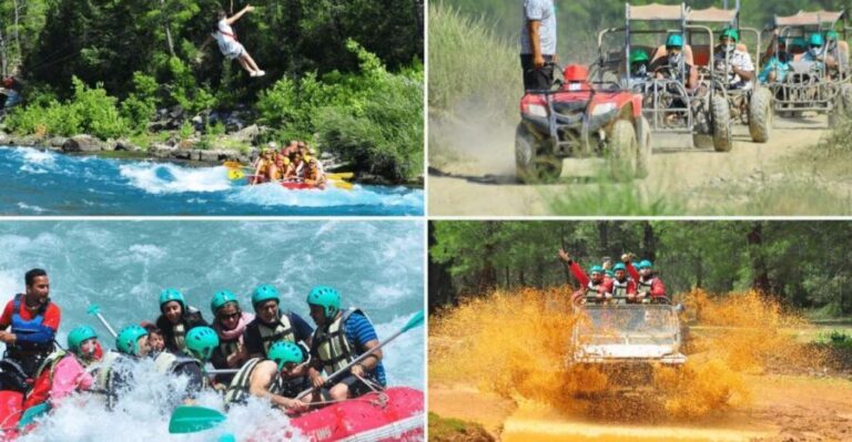City of Side: Rafting, Zipline, Jeep, Buggy and Quad Combo - Ziplining Over the River
