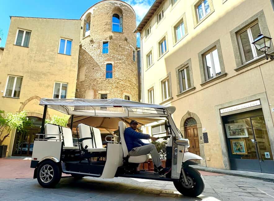 Florence: Eco Golf Car & Tuk Tuk City Tour (save the planet) - The detailed itinerary and its value