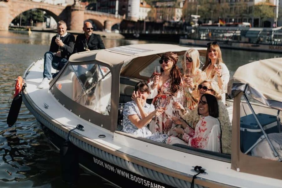 Heidelberg: Boat ride Heidelberg Private boat with captain 1.5 hours for up to 2 guests - The Bottom Line