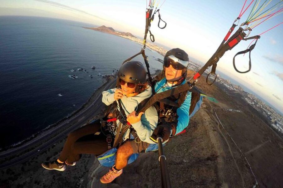 Las Palmas: Paragliding Tandem Flight with Instructor - What the Landscape Looks Like from Above