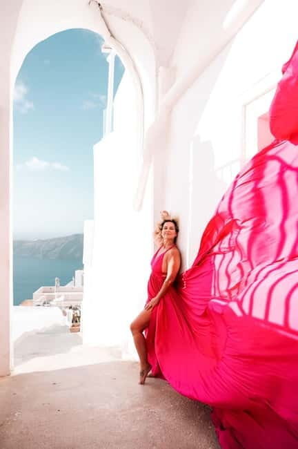 Magical Flying Dress Photoshoots in Oia or Imerovigli - The Value of a Flying Dress Photoshoot in Santorini