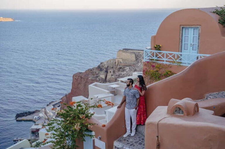 Oia: Couple Photoshoot Seprate Entrance to Blue Dome - The Itinerary Breakdown: What to Expect