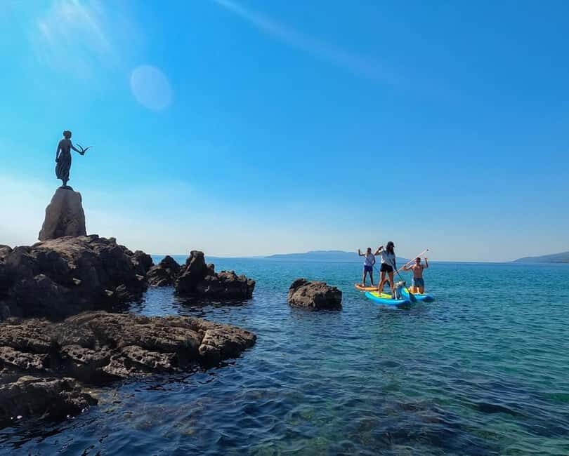 Opatija: Good morning SUP adventure - Stops for swimming and snorkelling