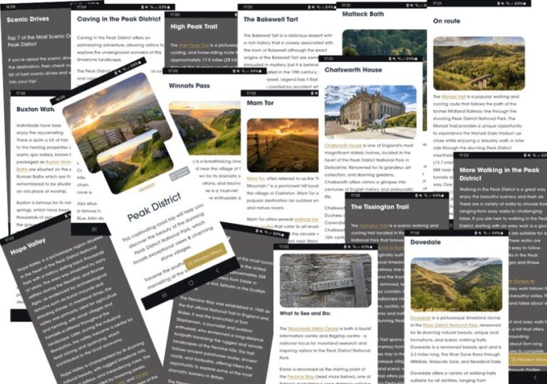 Peak District (Yorkshire): Online Road Trip Guidebook - The Value of a Self-Guided Digital Guide