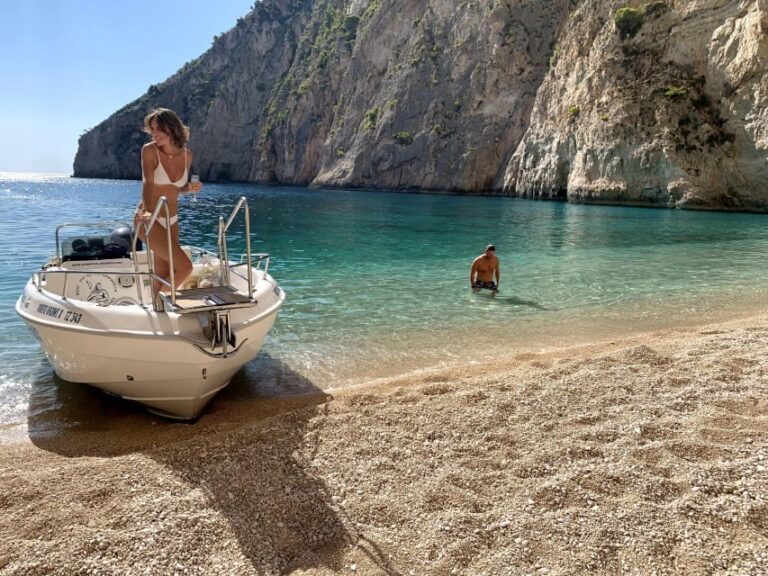 Porto Vromi: Cruise to Navagio, Turtle island & Keri Caves - Key Points