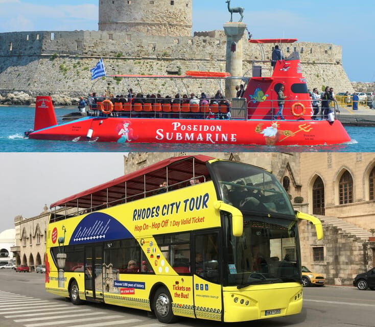 Rhodes: Combo Ticket - Hop On Hop Off Bus & Submarine Cruise - The Sum Up