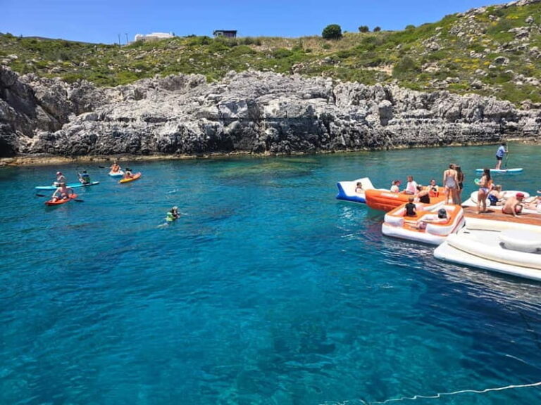 Rhodes: Gulet Trip with Food, Drinks, SUP, Kayak & Swimming - What to Expect at Each Stop