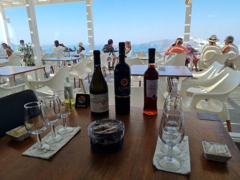 Santorini: 3 Wineries Visit with 11/12 Wines Premium Tasting - Potential Drawbacks or Considerations