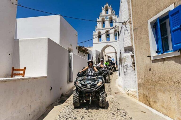 Santorini: ATV Quad Bike Tour with Lunch and Pickup - Exploring the Itinerary: From Beaches to Volcanoes