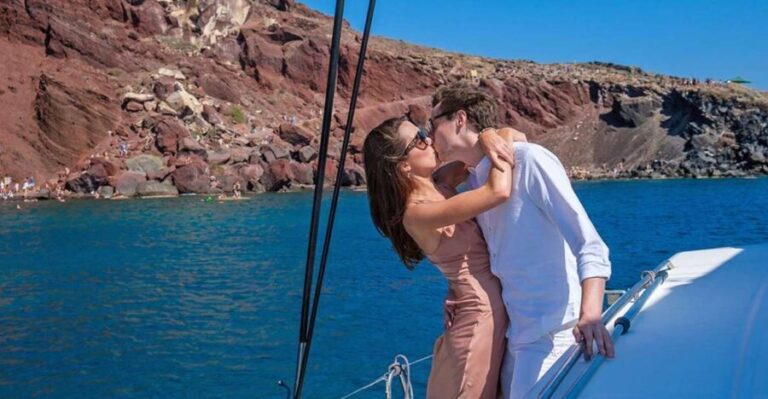 Santorini: Catamaran Cruise with BBQ and Drinks - The Itinerary in Detail