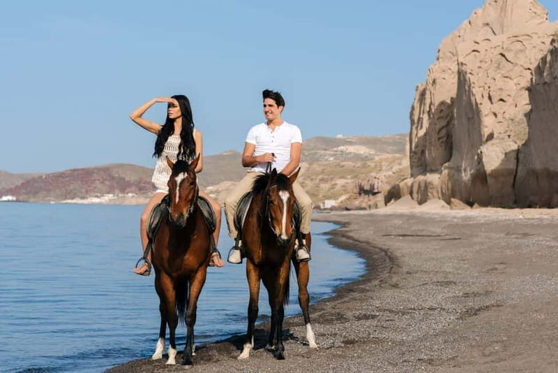 Santorini: Horseback Riding on the Black Sandy Eros Beach - The Sum Up