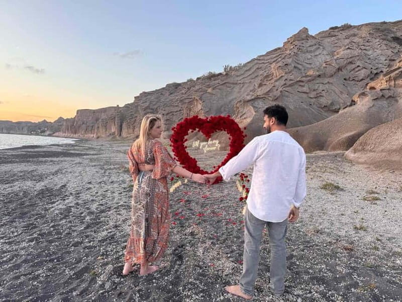 Santorini: Vlychada Beach Wedding Proposal with Heart Arch - The Practical Side: What’s Included and What’s Not