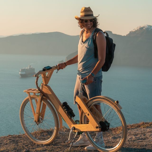 Santorini's Private Wooden E-Bike Tour with Lunch or Dinner - The Sum Up