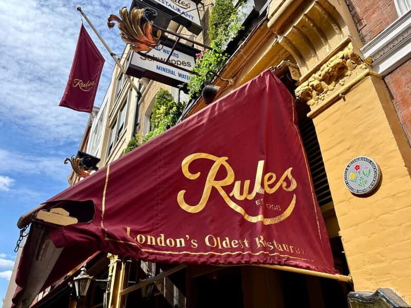 Secrets of London Covent Garden & Rules Restaurant Tour - The Bizarre and Scandalous Past