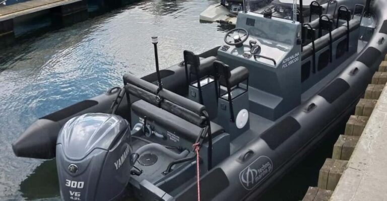 Speed boat at the end of the pier in Sopot. Speed 100 km/h - The Final Word