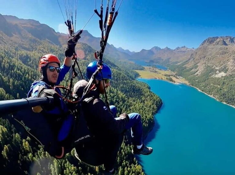 St. Moritz: Engadin paragliding with great extras - Preparing for Takeoff