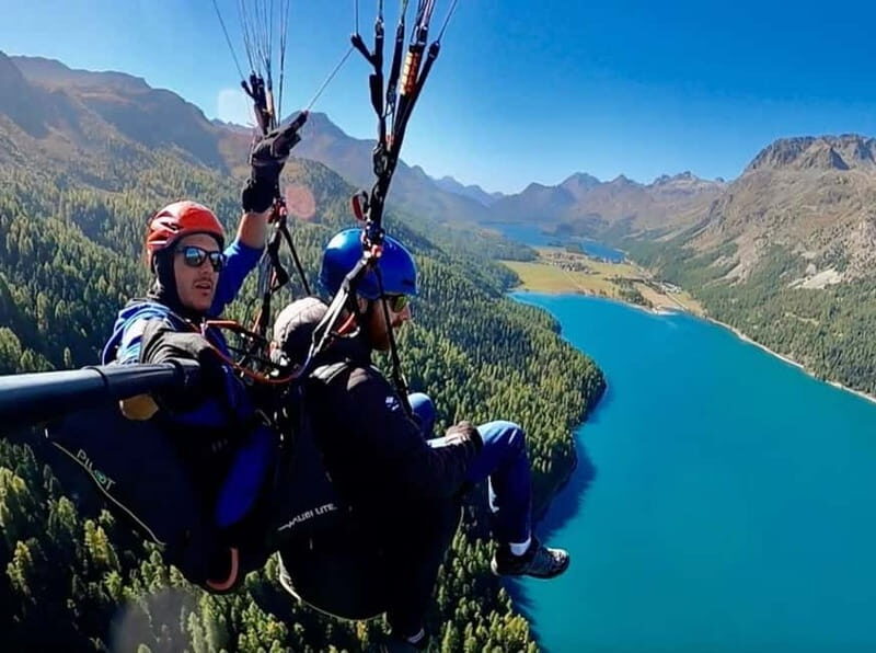 St. Moritz: Engadin paragliding with great extras - Preparing for Takeoff
