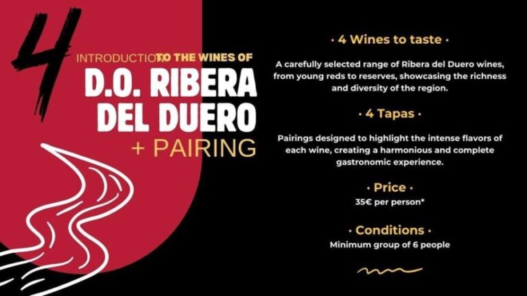 Tasting: Introduction to Wines of D.O. Ribera del Duero - The Itinerary and What to Expect