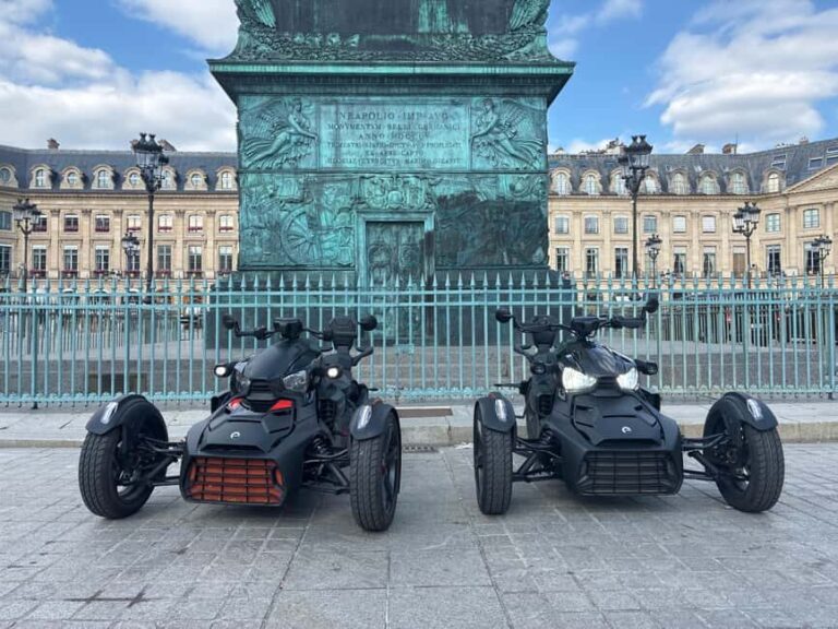 Tour of Paris in a 3-wheel Can-Am Ryker  The exclusive experience in Paris - FAQ