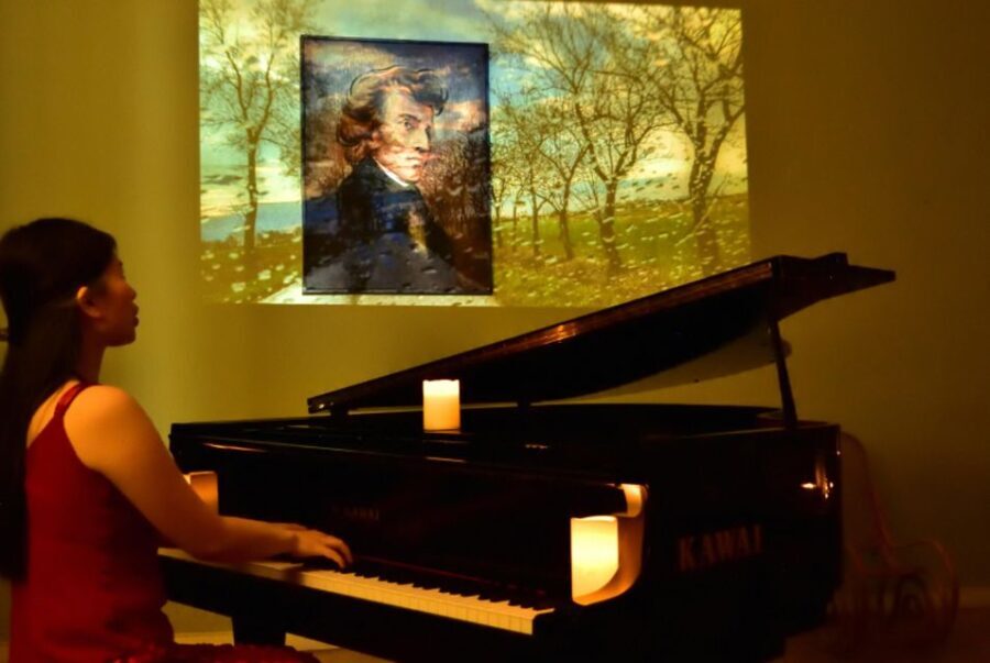 Warsaw Concert: Chopin Painted by Candlelights with Wine - Candlelights and Visual Art: An Artistic Touch