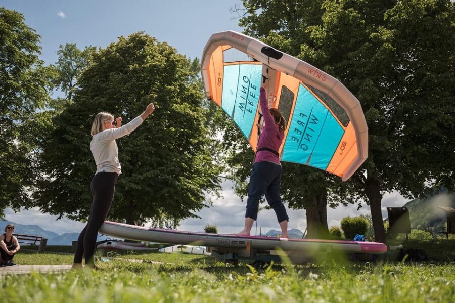 Wingsurf beginner lessons on SUP - The Practical Side: Booking, Cost, and What’s Included