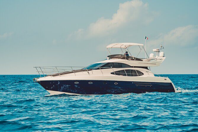 8-Hour Private 50' Azimut 2-Stop Tour to Cozumel Beach w/Food, Drinks & Snorkel - The Value for Your Money