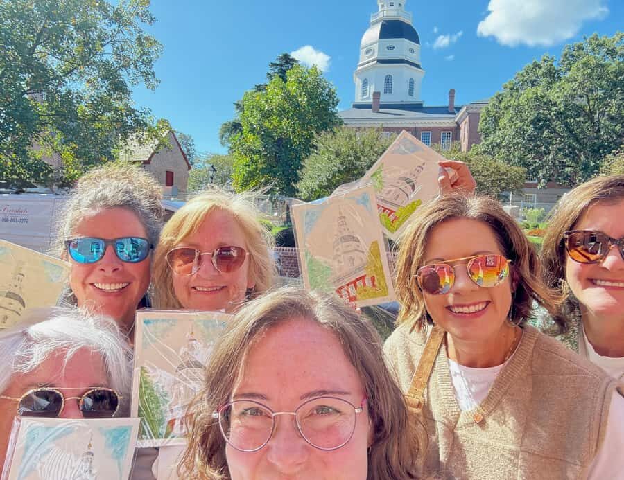 Annapolis: Outdoor Painting Activity at MD State House - The Value for Your Travel Dollar