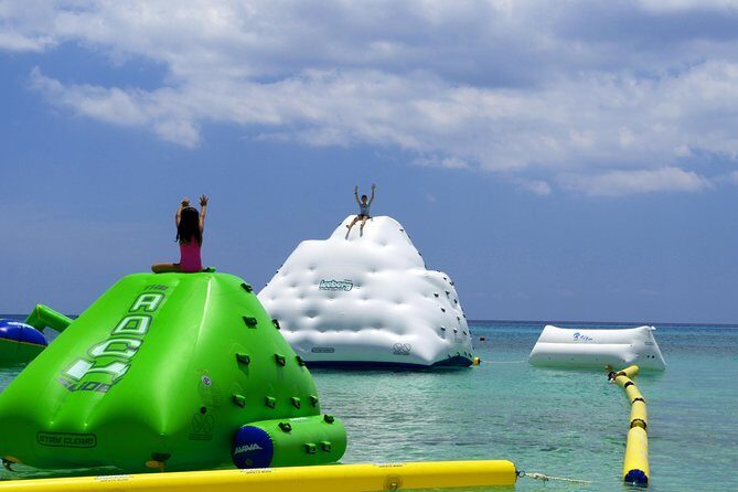 Aquatic Park at Mr. Sanchos Beach Club - The Water Attractions: Slides, Icebergs, and Trampolines