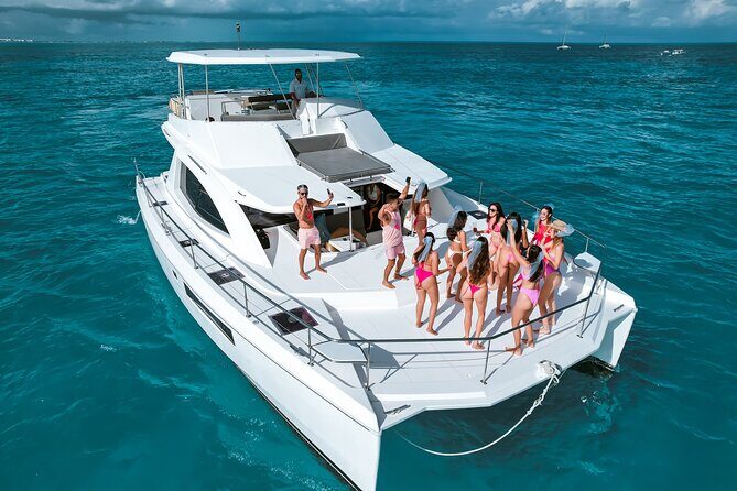 Cancun Private Catamaran for Bachelorette Party  51 Leopard - The Itinerary Breakdown