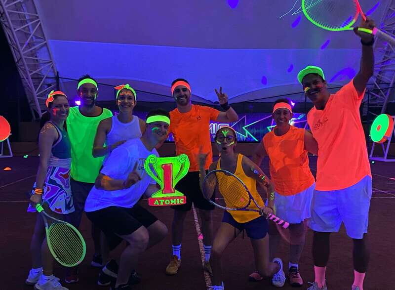 Cancun: Tennis Black-light Experience at RN Tennis Centre - An Unconventional Night at the Tennis Centre