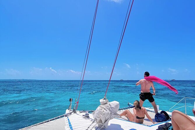 Catamaran to Isla Mujeres, Open bar, buffet, Beach Club Included - A Typical Day on the Water