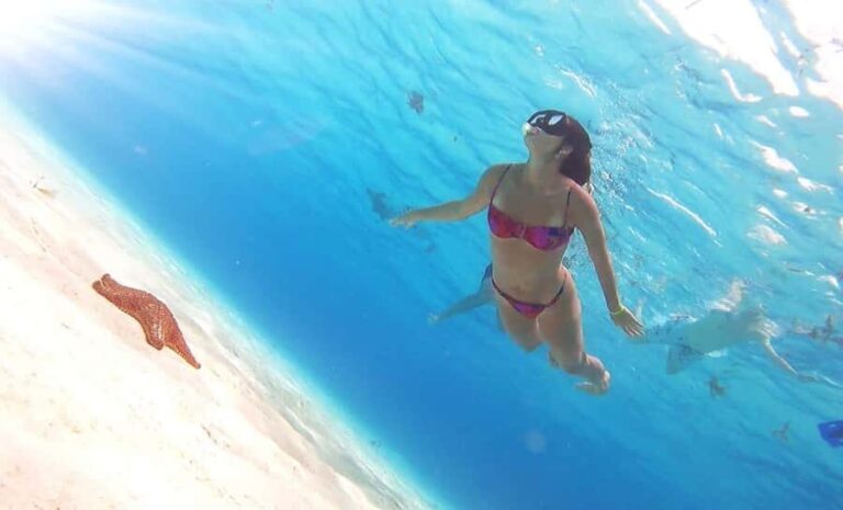 From Cozumel: El Cielo reef by Catamaran Snorkel Adventure - The First Stop: Playa Palancar