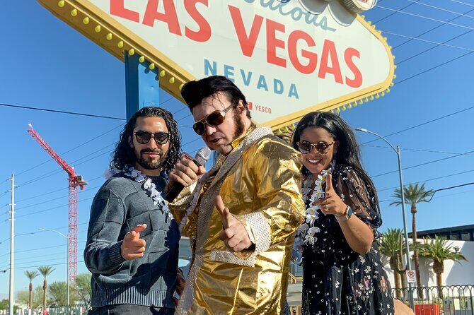 Gold Elvis Wedding or Vow Renewal at Las Vegas Sign - What to Expect From This Elvis-Themed Ceremony