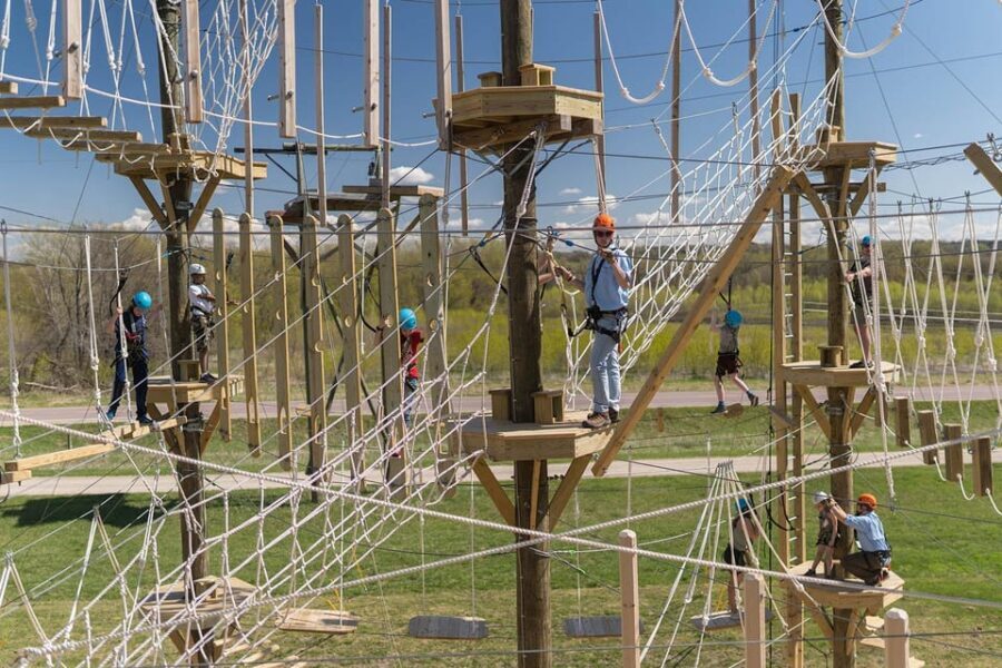 Henderson, Minnesota: High Ropes Obstacle Course Experience - The Views and Environment