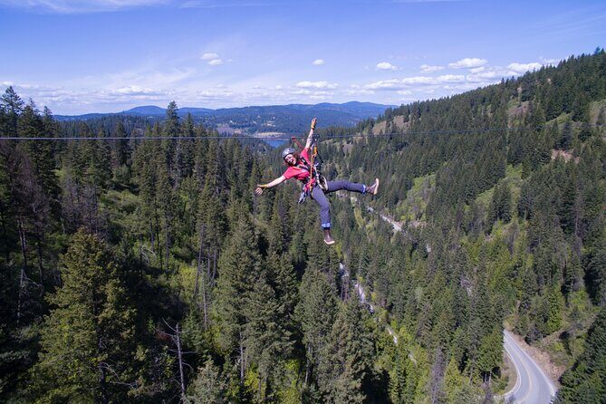 Lake Coeur d'Alene Zipline Tour - The Experience in Action