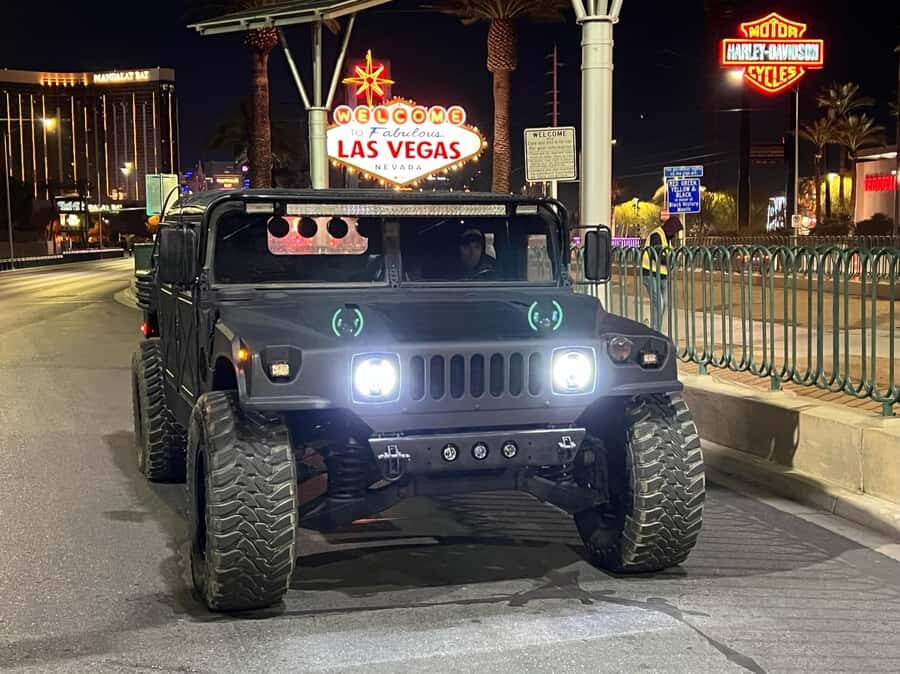 Las Vegas Strip Sightseeing Tour in a Military Hummer - Stopping at the Welcome to Las Vegas Sign