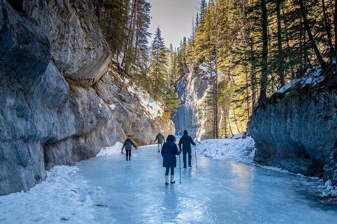 Majestic Grotto Canyon Ice Walk tour from Banff Calgary Canmore - Transportation and Group Size