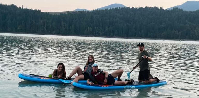 Mineral Lake: Sunset Paddle Board Tour with View of Rainier - The Itinerary in Detail