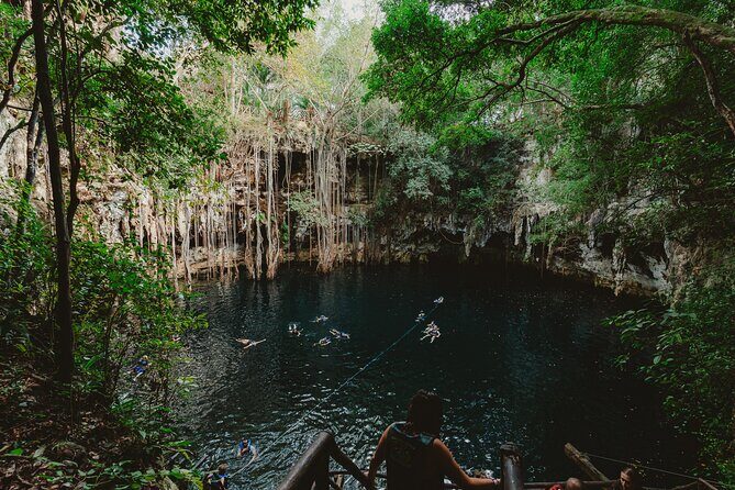 Private Tour Chichen Itza, Izamal , Cenote and Sabor Yucateco - Swimming in a Sacred Cenote at Xcajum
