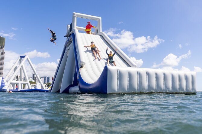 50 Minutes, Southport GC Aqua Park Inflatable Water Activity - The Experience: Climbing, Sliding, and Splashing